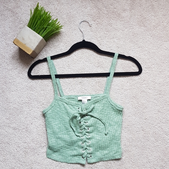 Mint Green Lace Crop Top 💚 - Picture 1 of 1